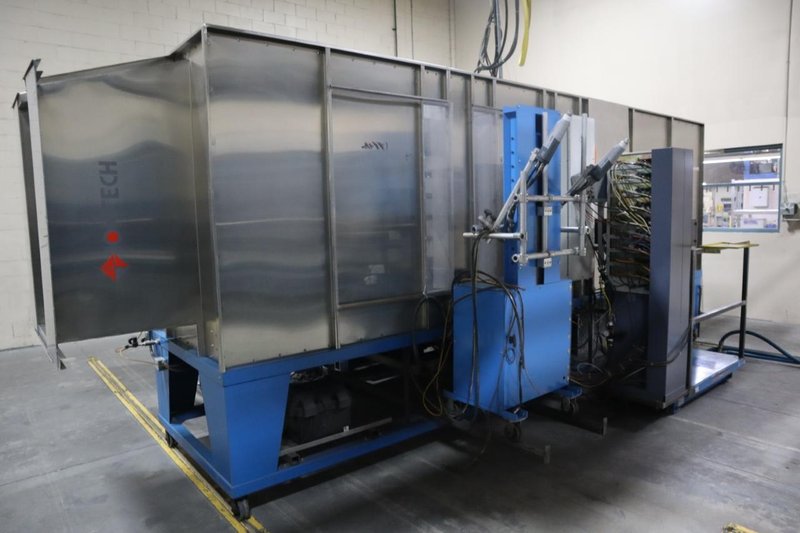 Parker Ionics GX7000M Automated Powder Coating Booth with 24" Wide x 48" High Windows and Top Chain Slot- Auction Item