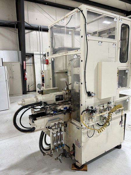 Nissei Used ST20-5A Vertical Injection Molding Machine, 20 Ton, 460V, 35 ccm.