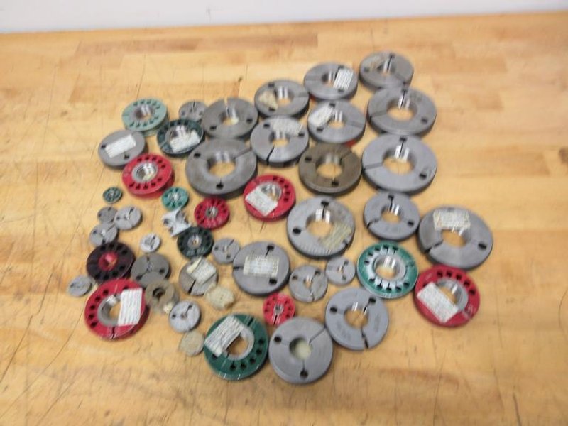 Ring ID Thread Gauges, Mostly Standard Sizes 1/72 Thru 1-3/4", Brands DoAll, Alameda, Regal- Auction Item