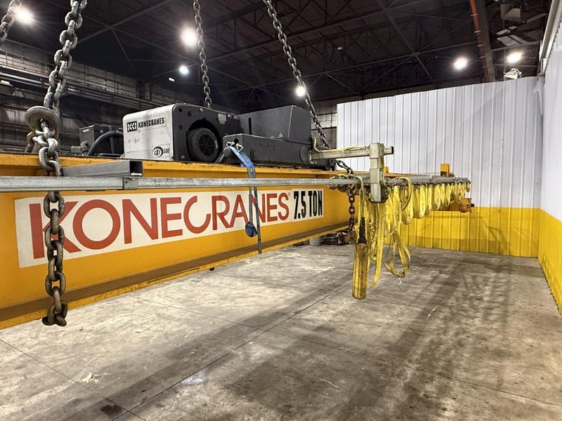 7.5 TON x 48'-9'' x KONE CRANES FREE STANDING CRANE SYSTEM, COMPLETE WITH 140' RUNWAY BEAMS AND UPRIGHTS: YOBRO #24534