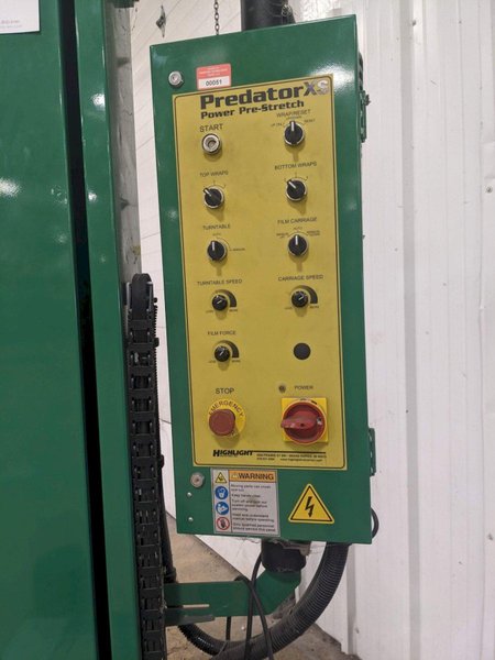 HIGHLIGHT INDUSTRIES MODEL #XS P111OM238 SEMIT-AUTOMATIC ROTARY STRETCH WRAPPER STOCK#3537