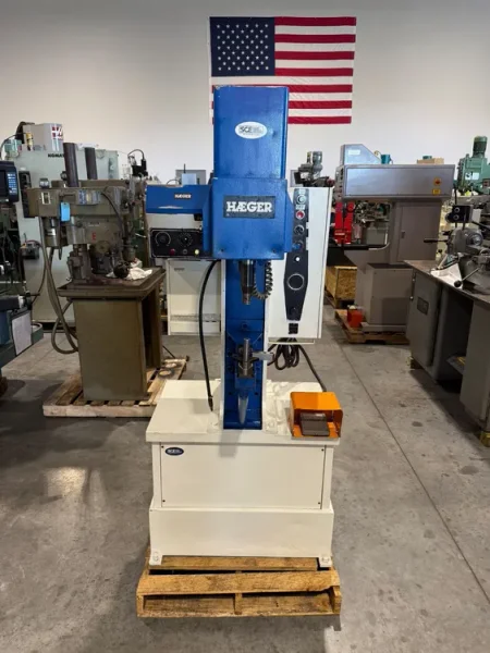 HAEGER HP6-B  6 Ton Hydraulic Insertion Press &amp; Autofeed Bowl USA #7497