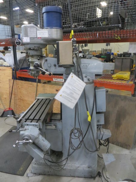 Bridgeport 2J Anilam Mini Wizard 2 Axis DRO Vertical Knee Mill- Auction Item