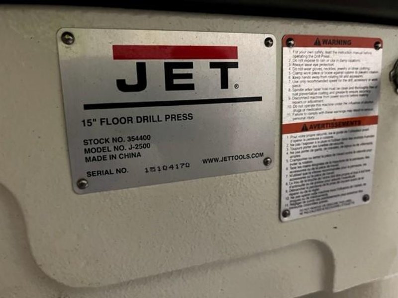 JET DRILL PRESS STOCK # 3128
