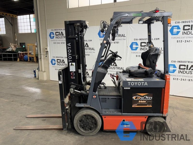 2021 - 4,000 LB. TOYOTA MODEL 8FBCU20-COMP SIT-DOWN ELECTRIC FORKLIFT