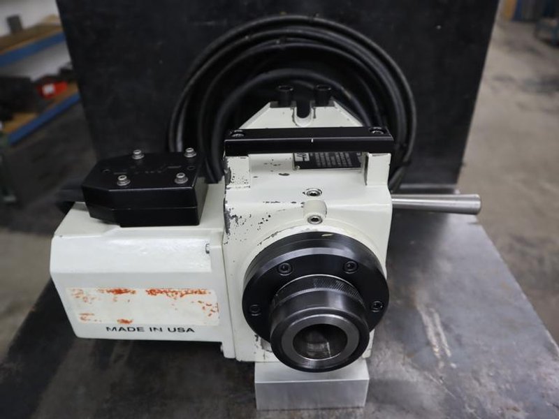 Haas HA5C Brushless Programmable Rotary Table, 5C Collet Closer, Mounted on Aluminum Fixture Block- Auction Item