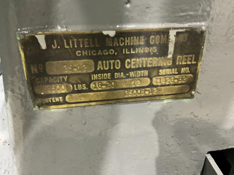 2500 LB X 12" LITTELL 25-12 DOUBLE END COIL REEL: STOCK #81145