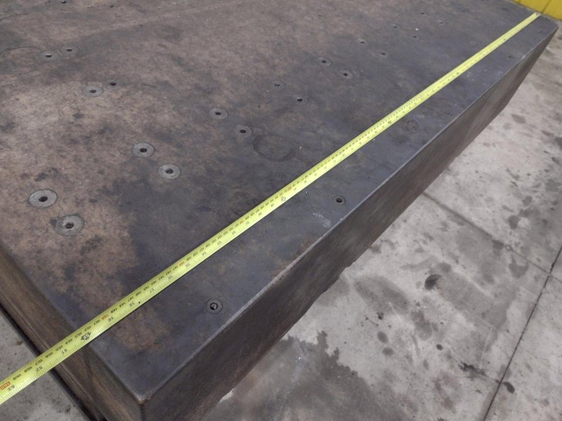 60&quot; X 56&quot; X 12&quot; STARRETT GRANITE SURFACE PRECISION INSPECTION PLATE TABLE: STOCK #22444