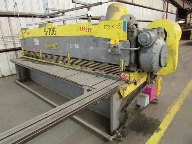3/16” x 12′ Cincinnati Shear Model 1412, Front Operated Power Back Gauge, Squaring Arm