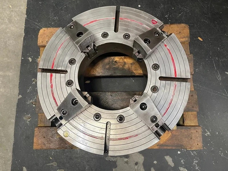 32” PRATT BURNERD ATLAS 4 Jaw Chuck Steel Hollow Spindle 14-1/2” Bore #5573