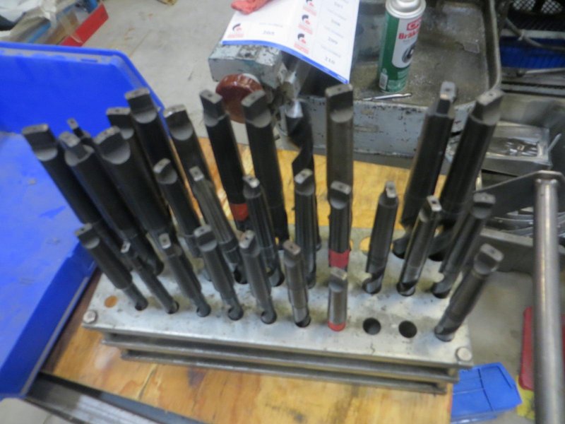 Assortment of Large Drills In Rack- Auction Item