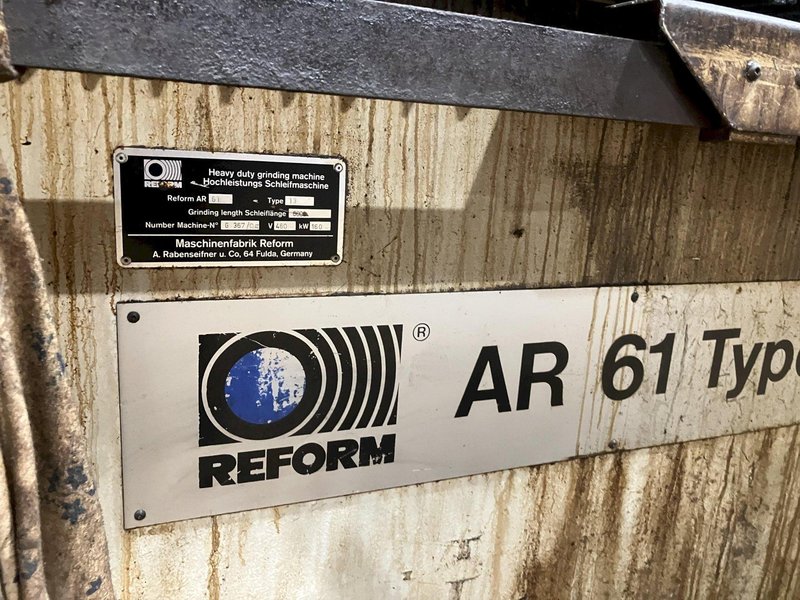 30" X 20' (240") TRAVEL REFORM MODEL #AR-61 VERTICAL HEAD SURFACE GRINDER: STOCK #21881