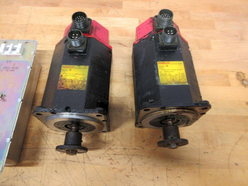 Fanuc Model OS Servo Motors (2), T3 A40L-0001-0191 Transformer (1), Removed Working from Miyano Ocean CNC Lathe- Auction Item