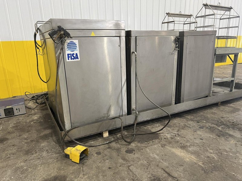 3 TANK FISA MODEL #3VST-350P ULTRASONIC PARTS BASKET TYPE CLEANING SYSTEM: STOCK #20623