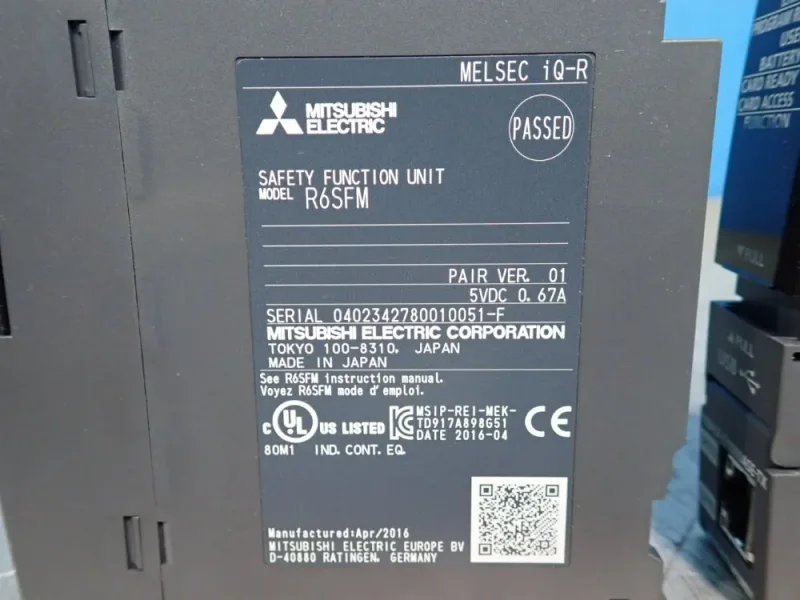 MITSUBISHI PROGRAMMABLE CONTROLLER  -  R16SFCPU-SET