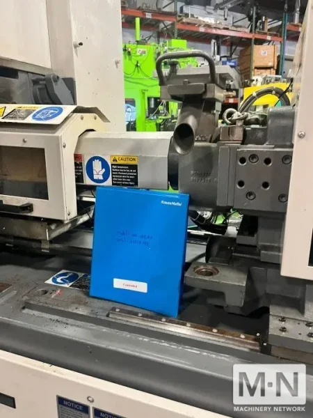 110 TON 3.7 OZ KRAUSS MAFFEI MODEL 100-180AX ELECTRIC INJECTION MOLDING MACHINE MFG 2011 SERIAL # 61015143
