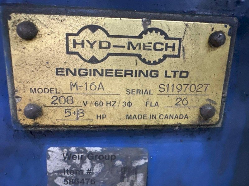 16" X 25" HYD-MECH M-16A AUTOMATIC HORIZONTAL PIVOT STYLE BAND SAW