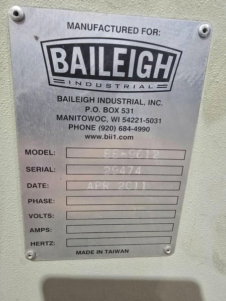 BAILEIGH BB-9612 FINGER BRAKE 96″ LENGTH 12 GAUGE CAPACITY USED