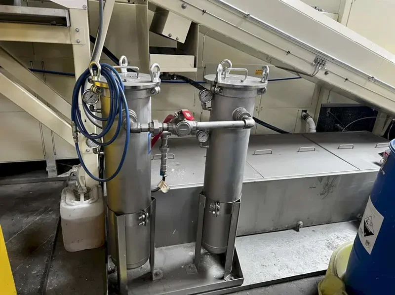 USED ALMCO MODEL V-14120 CONTINUOUS THRU-FEED VIBRATORY FINISHING SYSTEM, Year: 2022