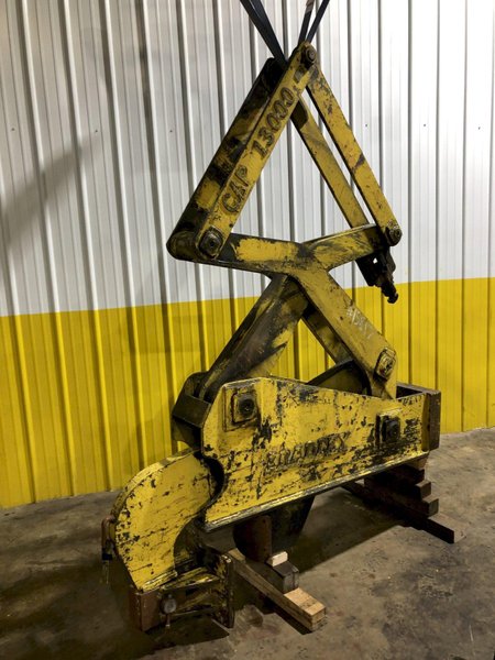 13,000 LB 6.5 TON BRADLEY SINGLE RIM VERTICAL COIL LIFTING TONG SCISSOR TYPE COIL LIFT: STOCK #15817