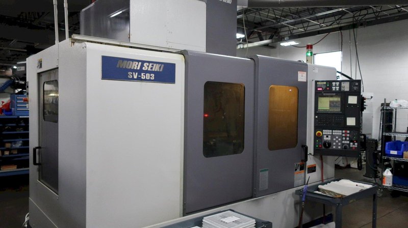 MORI SEIKI SV-503/40 CNC Vertical Machining Center, Year 2001 With a Tsudakoma 4th axis Rotary table, (Well Maintained)