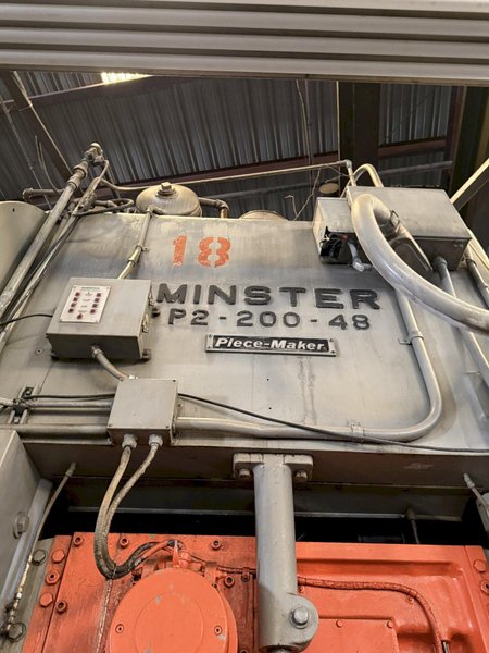 200 TON MINSTER P2-200-48 PIECE MAKER STRAIGHT SIDE HIGH SPEED PRESS. STOCK #0432526