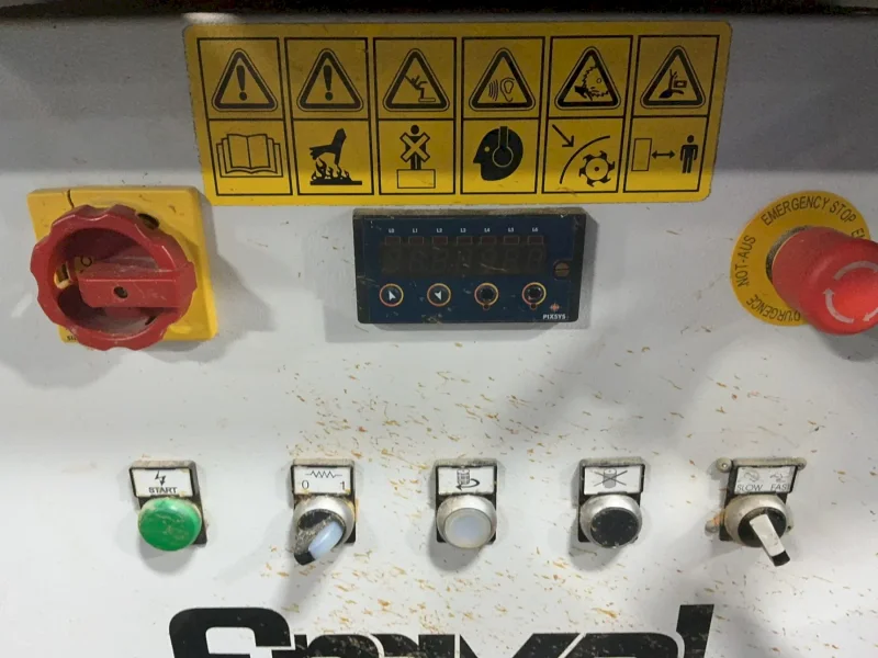 FRAVOL 2.7 KW, 36”X34” TABLE SEMI-AUTOMATIC CONTOUR EDGEBANDER  -  VSB