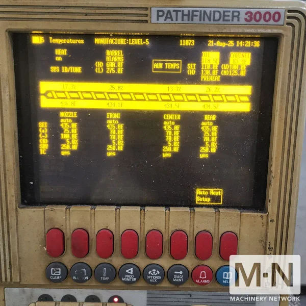 400 TON 59 OZ VAN DORN MODEL 400HT-2800 INJECTION MOLDING MACHINE MFG 1999