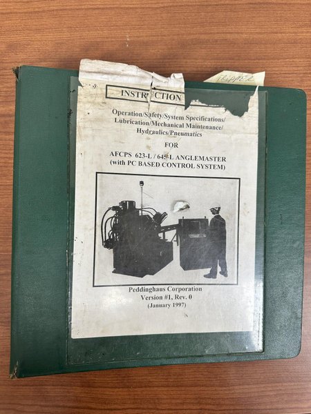 6" X 6" PEDDINGHAUS MODEL #623-L HYDRAULIC ANGLE-MASTER PUNCH &amp; SHEAR LINE: STOCK #22941