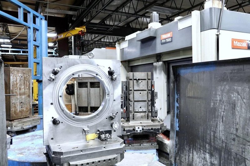 Mazak FH-7800 HMC, 2001- 15,000 RPM, 6 Pallet, 330 Tools, Chip Conveyor, CT50, 4th Axis