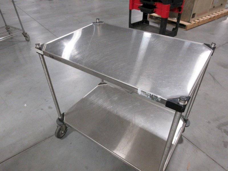 Metro Stainless Steel (2) Adjusable Shelf Cart with Swivel Caster Wheels- Auction Item