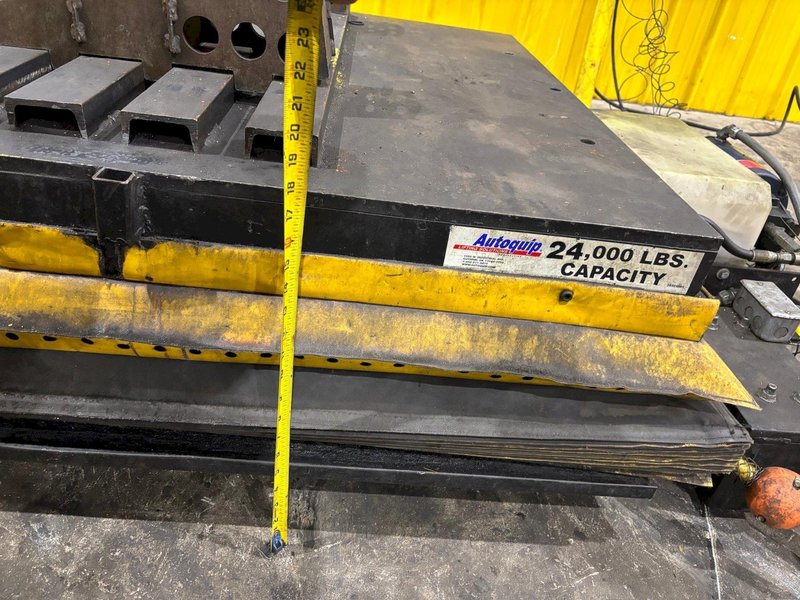 24,000 LBS X 7’ X 4’ AUTOQUIP MODEL #36KK24 HYDRAULIC LIFT TABLE: YOBRO #24355