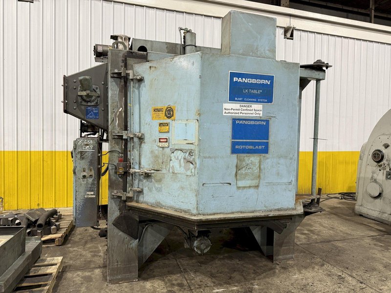 72” TABLE PANGBORN MODEL LK ROTOBLAST SHOT BLAST MACHINE: YOBRO #24357