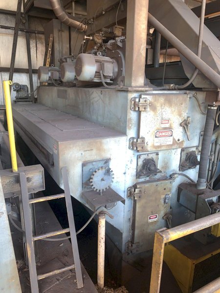 162&quot; WIDE X 6 WHEEL PANGBORN SHOT ROTOBLAST MODEL #ES-1923 TOP &amp; BOTTOM PLATE BLAST CLEANING SYSTEM: STOCK #13319