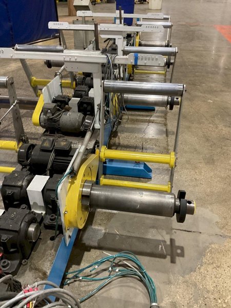 SETIC PAYOFF  220″ 7 SPINDLES 20 1/2″ LONG 5″ DIA USED W/ CONTROLS