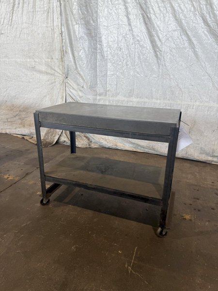 48&quot; X 24&quot; X 4&quot; METROPLATE GRANITE SURFACE PLATE W/ STAND. STOCK # 0449425.