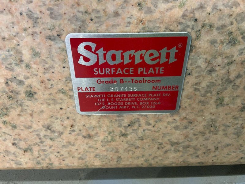 24"X 36" STARRETT CRYSTAL PINK GRANITE SURFACE PLATE: STOCK #81247