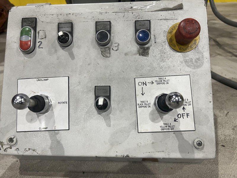 CHERRY INDUSTRIAL HYDRAULIC PALLET CLAMP &amp;  INVERTER ROLLOVER MACHINE: STOCK #20092