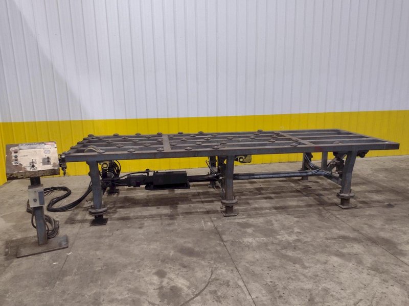 16&#039; POWERED INFEED TABLE, USED FOR LOADING SHEETS IN A SHEAR / BRAKE: YOBRO #24335