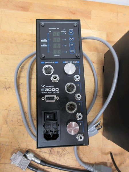 Nakanishi E3000 Series NE212 Selector (2) Units, High Speed Spindle Controllers, with 1 Power Cord and Air Tubing- Auction Item