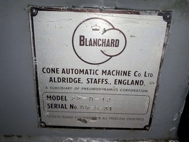 42" X 50 HP BLANCHARD MODEL #22-D-42 ROTARY SURFACE GRINDER STOCK #3088