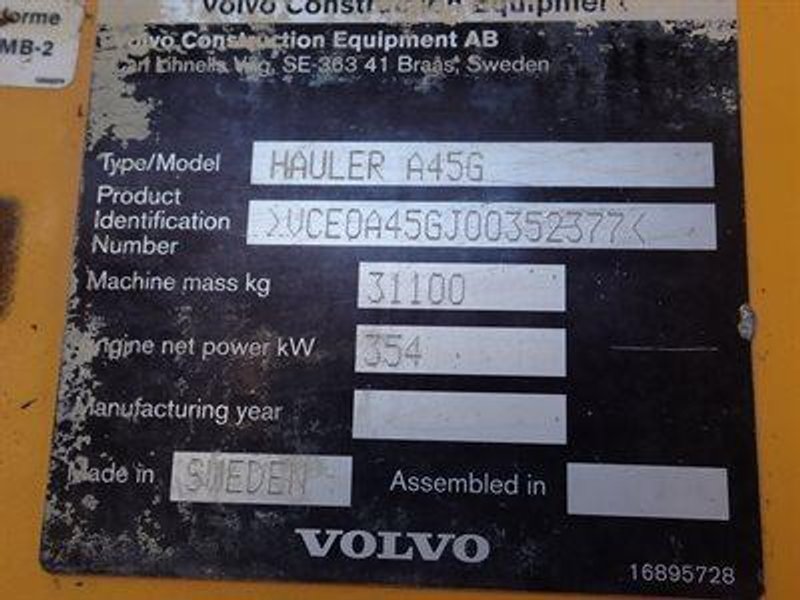 2020 Volvo A45G 352377