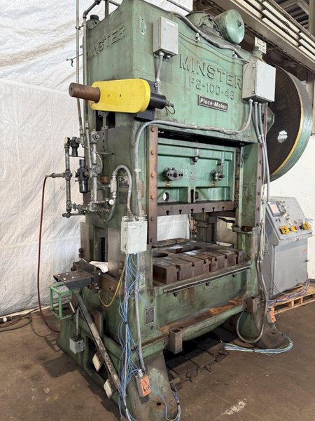 100 TON MINSTER P2-100-48 PIECE MAKER STRAIGHT SIDE HIGH SPEED PRESS. STOCK # 1004725