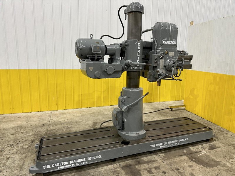 3&#039; X 9&quot; CARLTON MODEL #1A RADIAL ARM DRILL WITH DUAL BASE: STOCK #22001