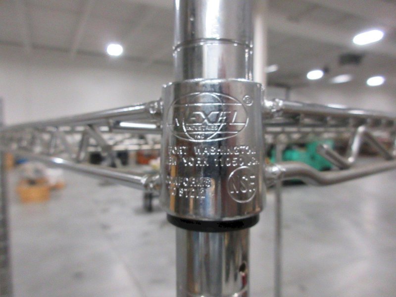 Nexel Adjustable 3 Shelf Rolling Wire Rack- Auction Item