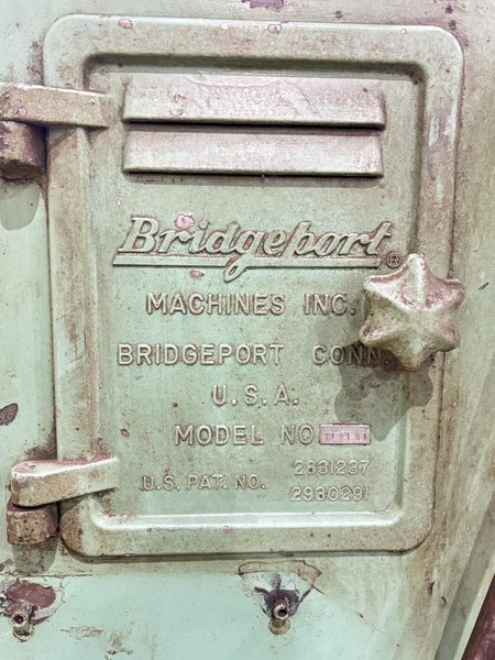 1.5 HP BRIDGEPORT SERIES I VERTICAL MILL / MILLING MACHINE: STOCK #20705