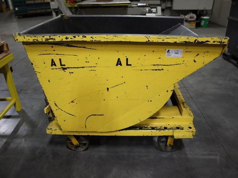 Scrap Hopper, Portable, Dumping Mechanism, Fork Slots- Auction Item