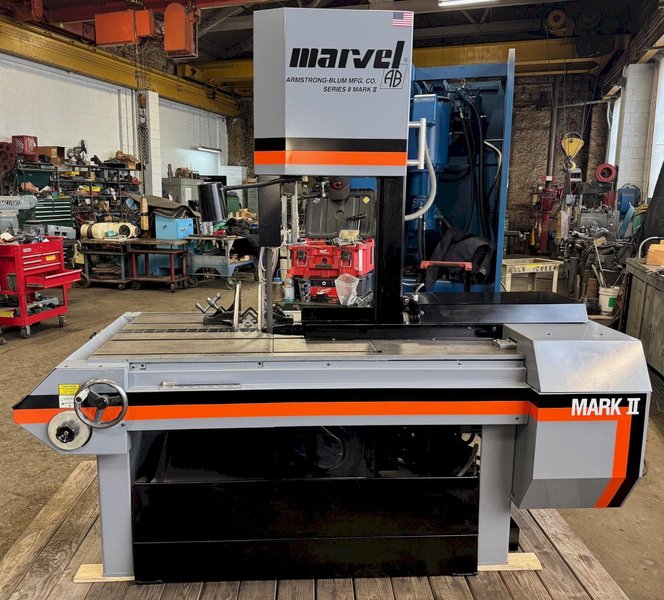 18" x 22" Marvel Series 8 Mark II Tilt Frame Vertical Band Saw , 1" Blade, 2 HP, Reconditioned