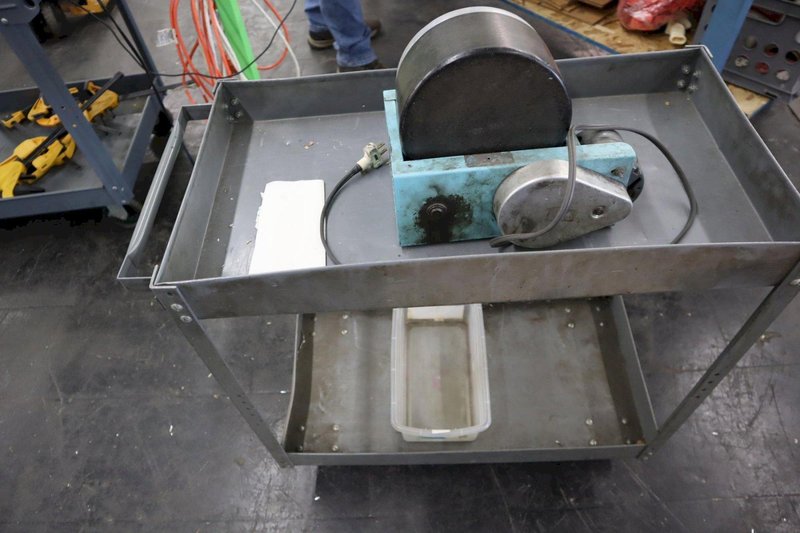 Steel Rolling Metal Shop Cart with Rotary Tumbler- Auction Item