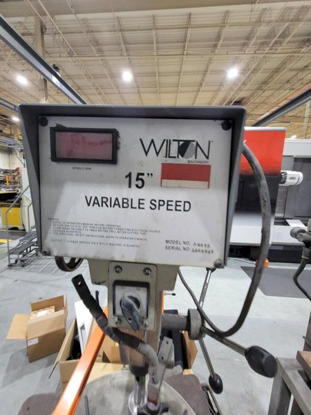 15" WILTON MODEL #A5816 VARIABLE SPEED SINGLE SPINDLE DRILL PRESS : YOBRO 26292